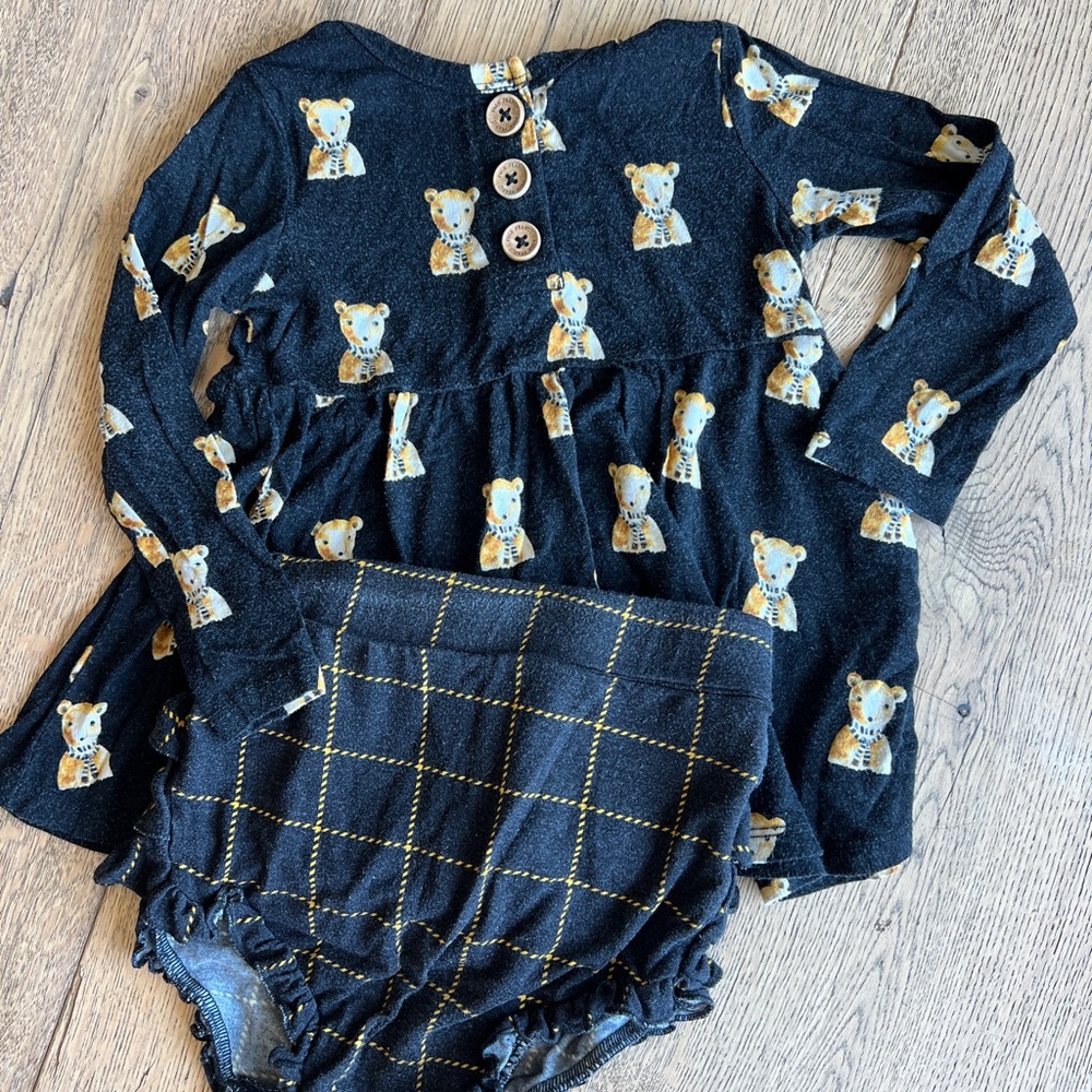 Posh peanut teddy bear peplum